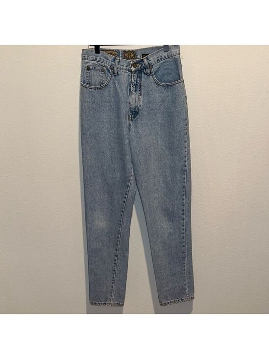 Express Denim - Vintage 90s Express Women’s Blue Jeans - High Rise, Slim Fit, Tapered Leg